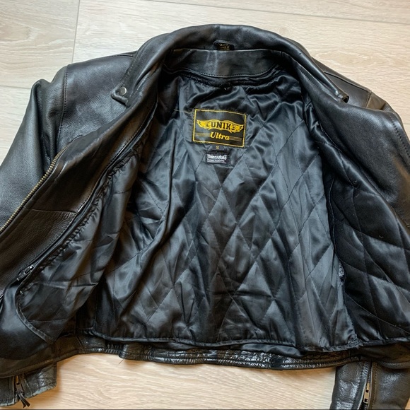 UNIK ULTRA LEATHER MOTORCYCLE JACKET SIZE S + THINSULATE LINING. - Picture 9 of 10
